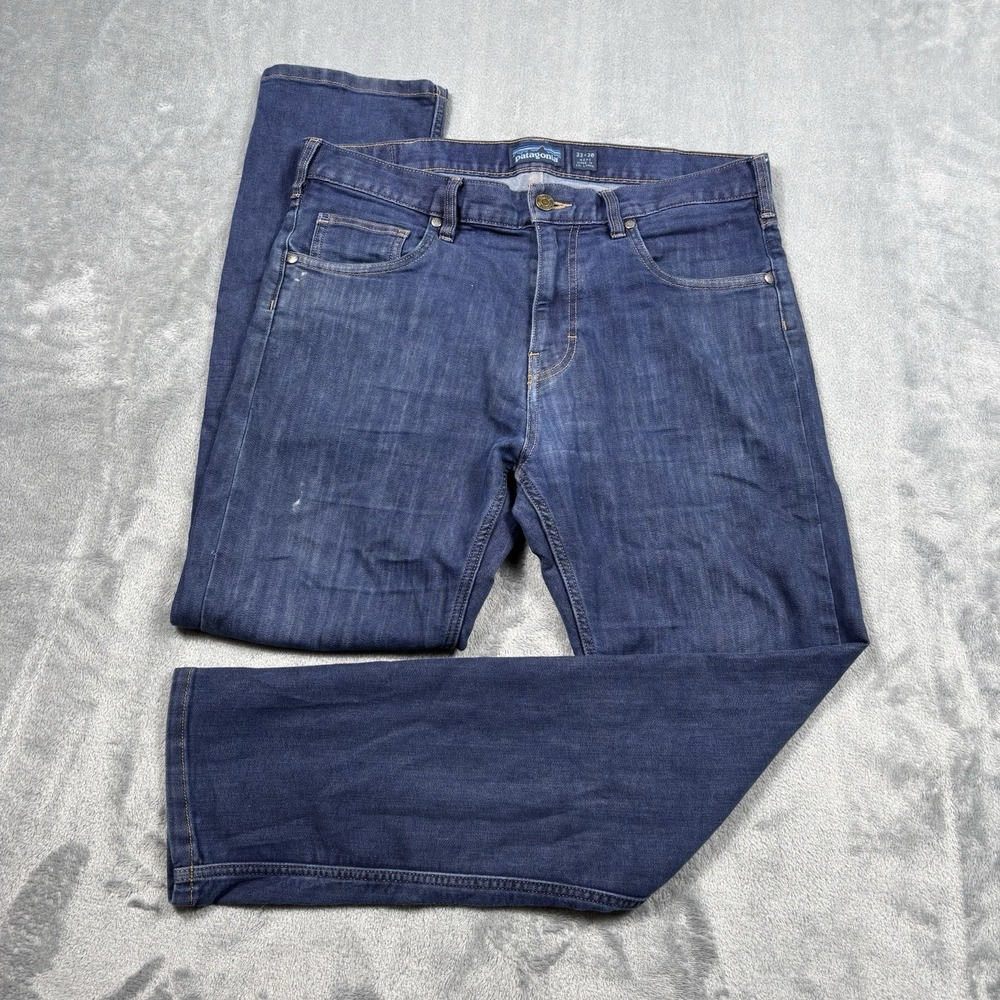 Patagonia Iron Clad Performance Straight Fit Jeans Stretch Denim 33x30 Mens Blue